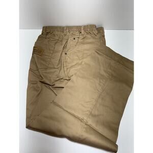 Haband Casual Joe Khaki Men’s Pants 44/M New Stretch Elastic Waist Utility